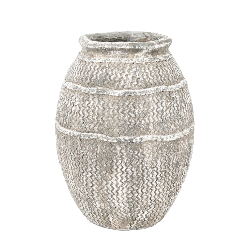 Product photograph of Gallery Interiors Zendya Vase In Antique Grey Small from Olivia's