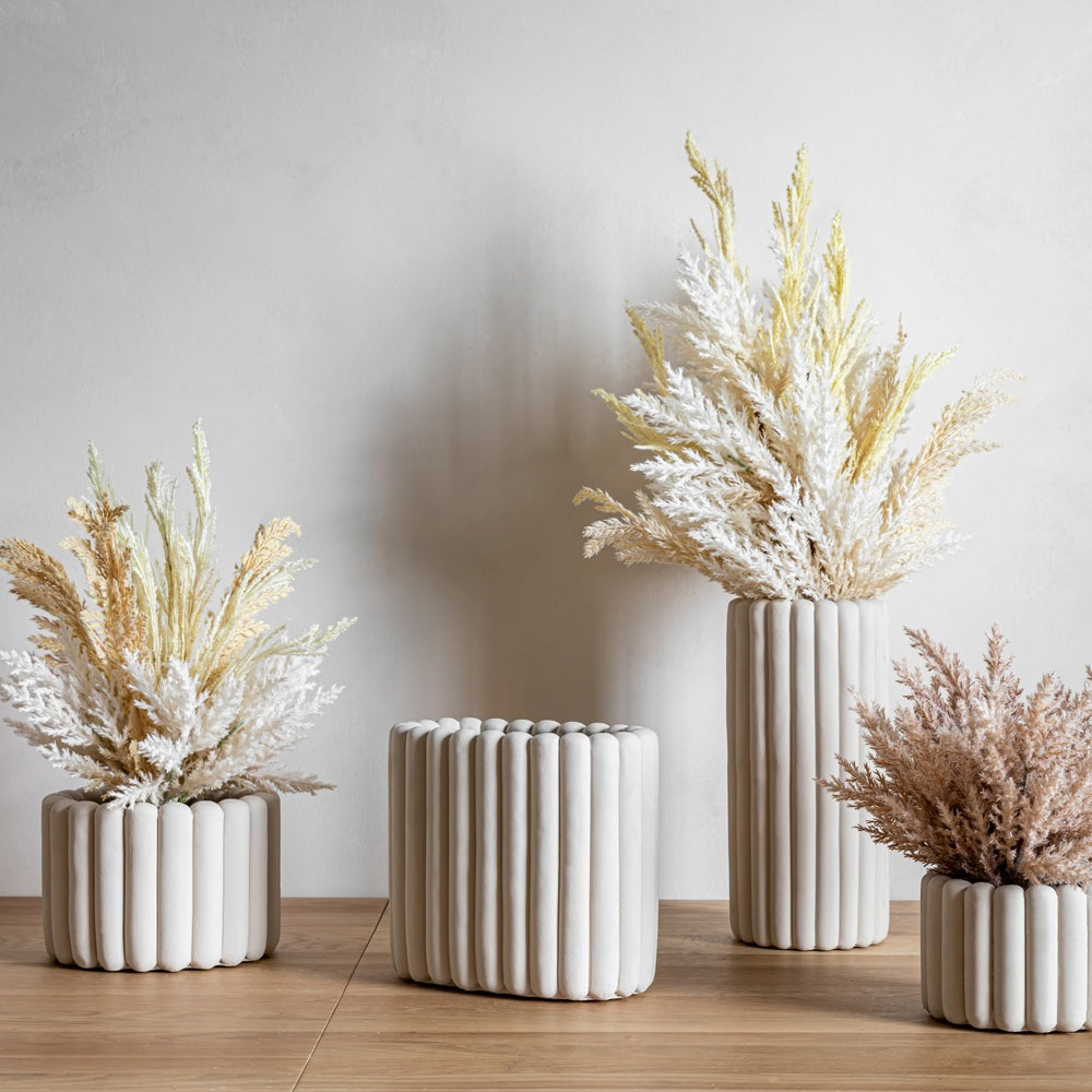 Product photograph of Gallery Interiors Castella Vase In Taupe from Olivia's.