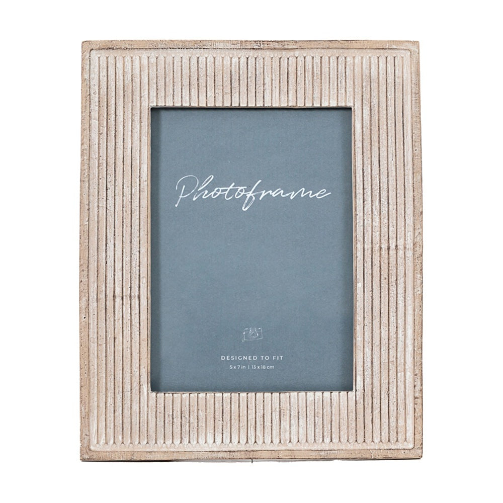 Product photograph of Gallery Interiors Draft Photo Frame In Natural 4x6 Inch from Olivia's.