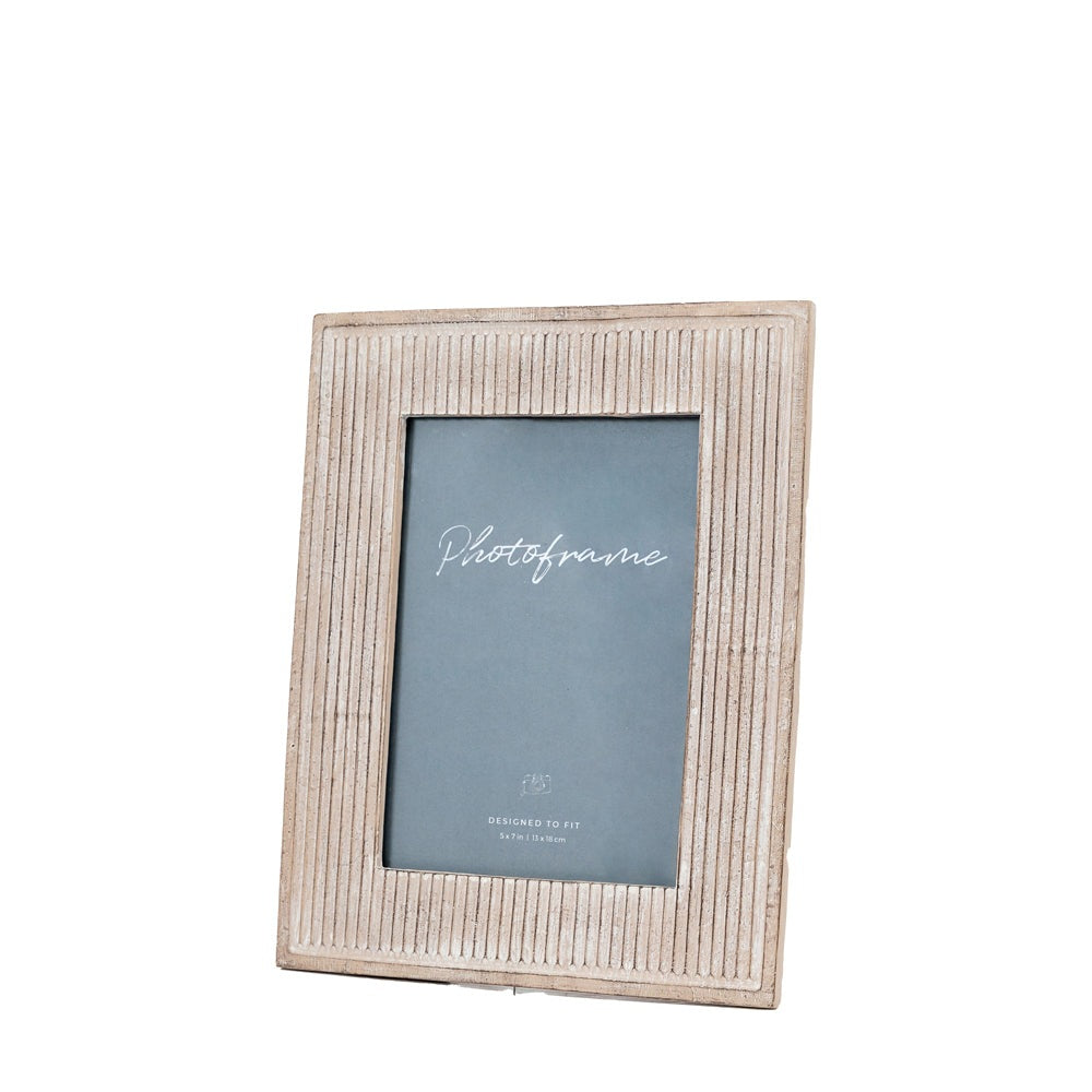 Product photograph of Gallery Interiors Draft Photo Frame In Natural 5x7 Inch from Olivia's.