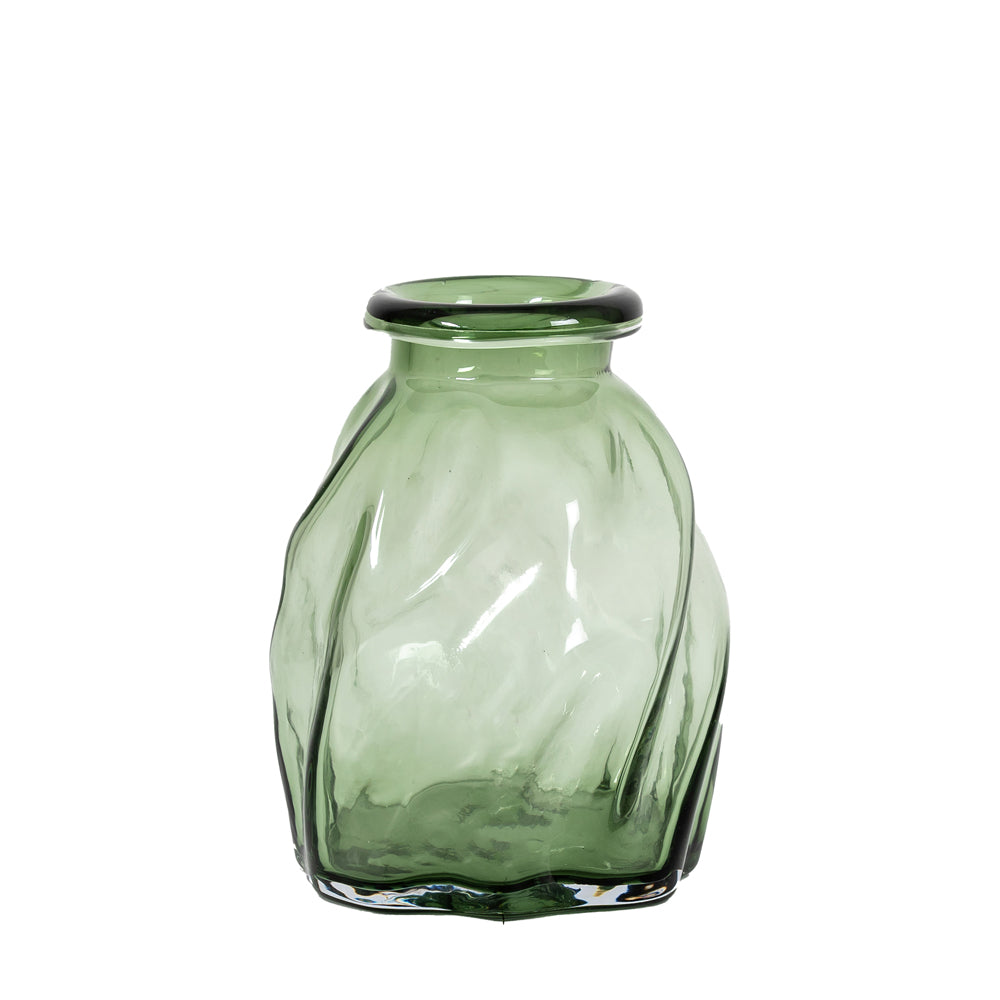 Product photograph of Gallery Interiors Seren Vase In Green Small from Olivia's