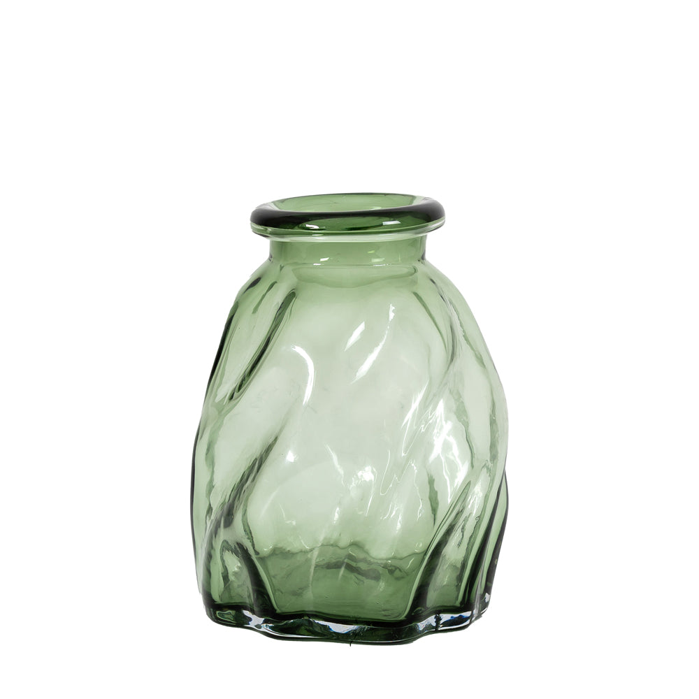 Product photograph of Gallery Interiors Seren Vase In Green Small from Olivia's.