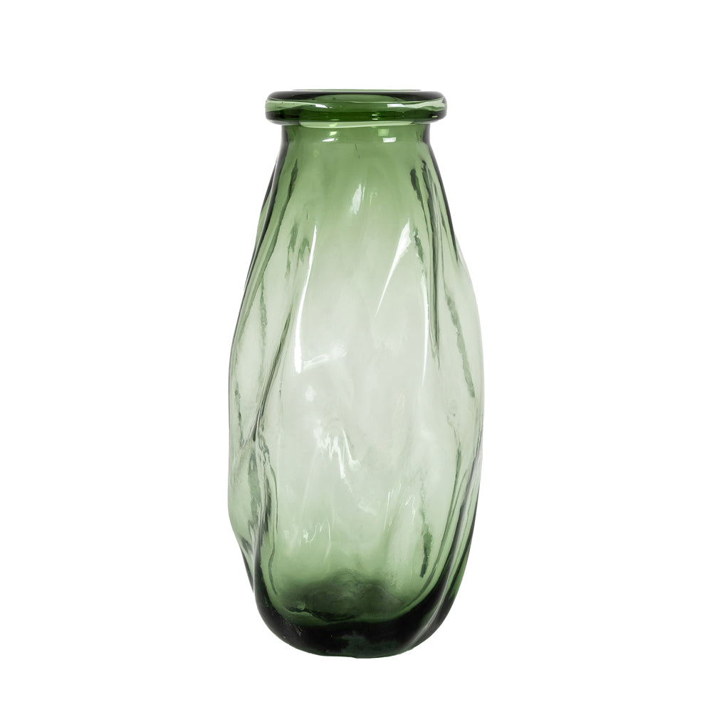 Product photograph of Gallery Interiors Seren Vase In Green Small from Olivia's.