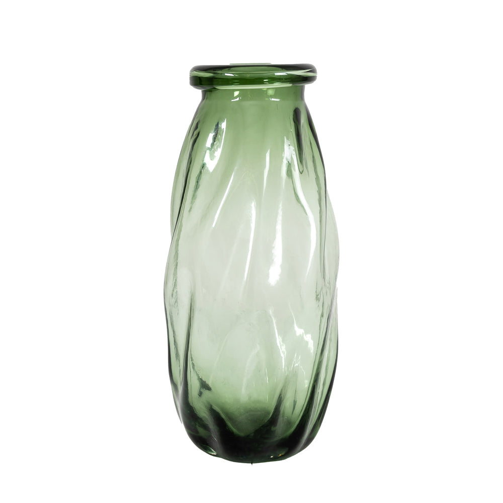 Product photograph of Gallery Interiors Seren Vase In Green Small from Olivia's.