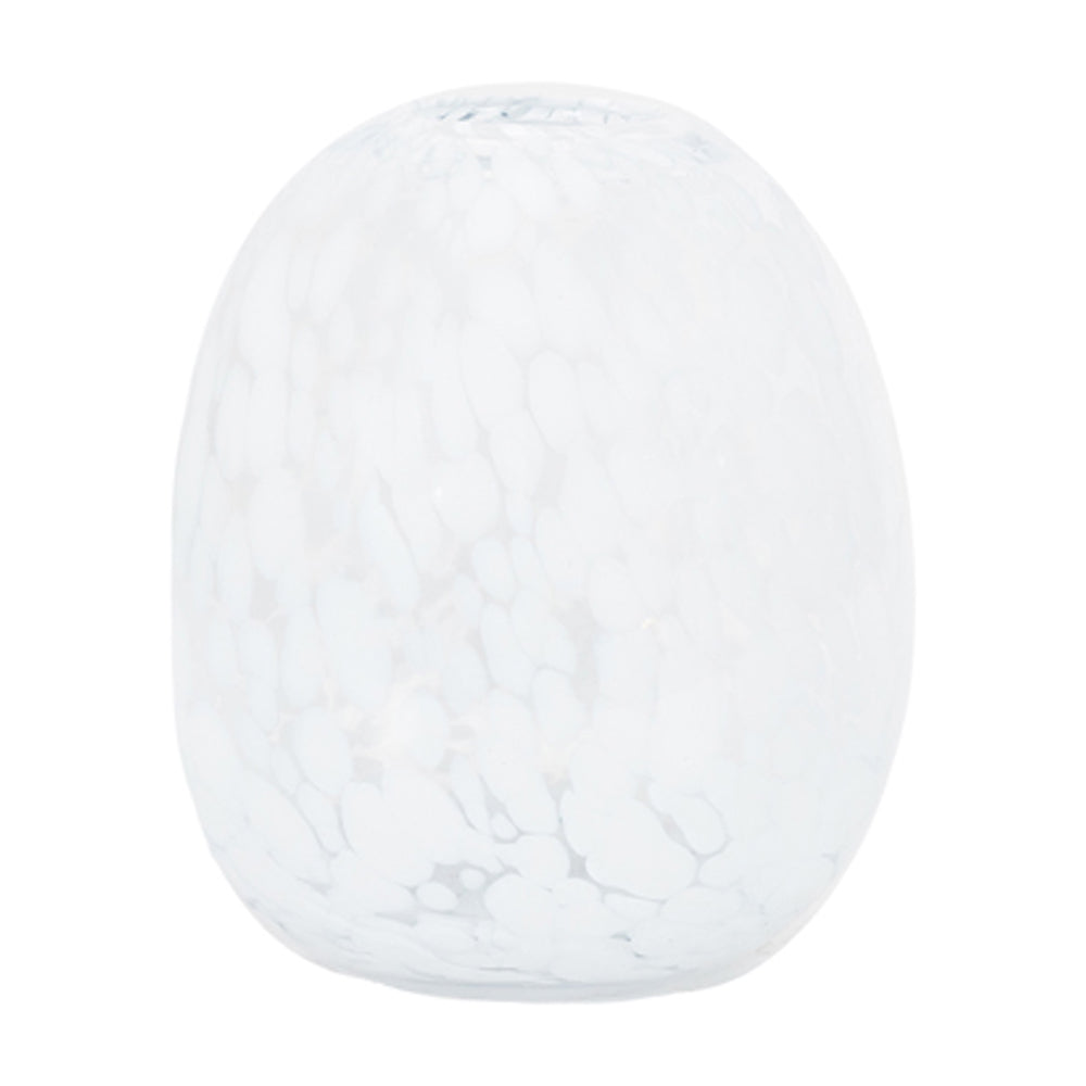 Gallery Interiors Lemme Vase In Clear White Speckle Large
