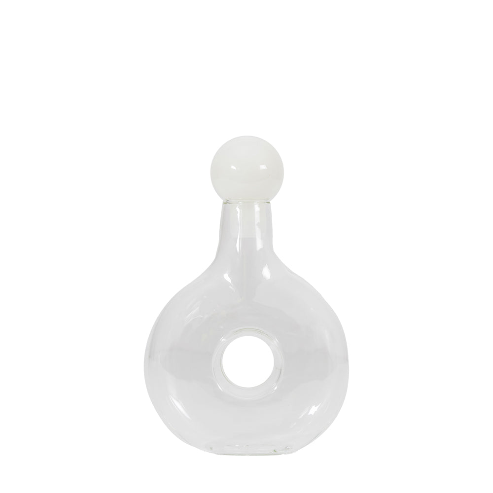 Product photograph of Gallery Interiors Jango Bottle With Stopper In White from Olivia's