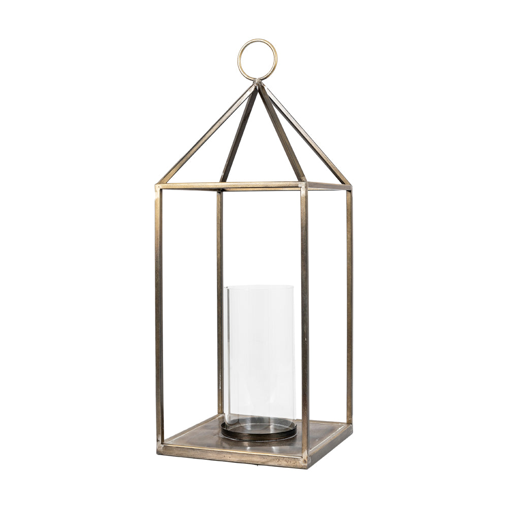 Product photograph of Gallery Interiors Hoxton Lantern In Bronze L Large from Olivia's.