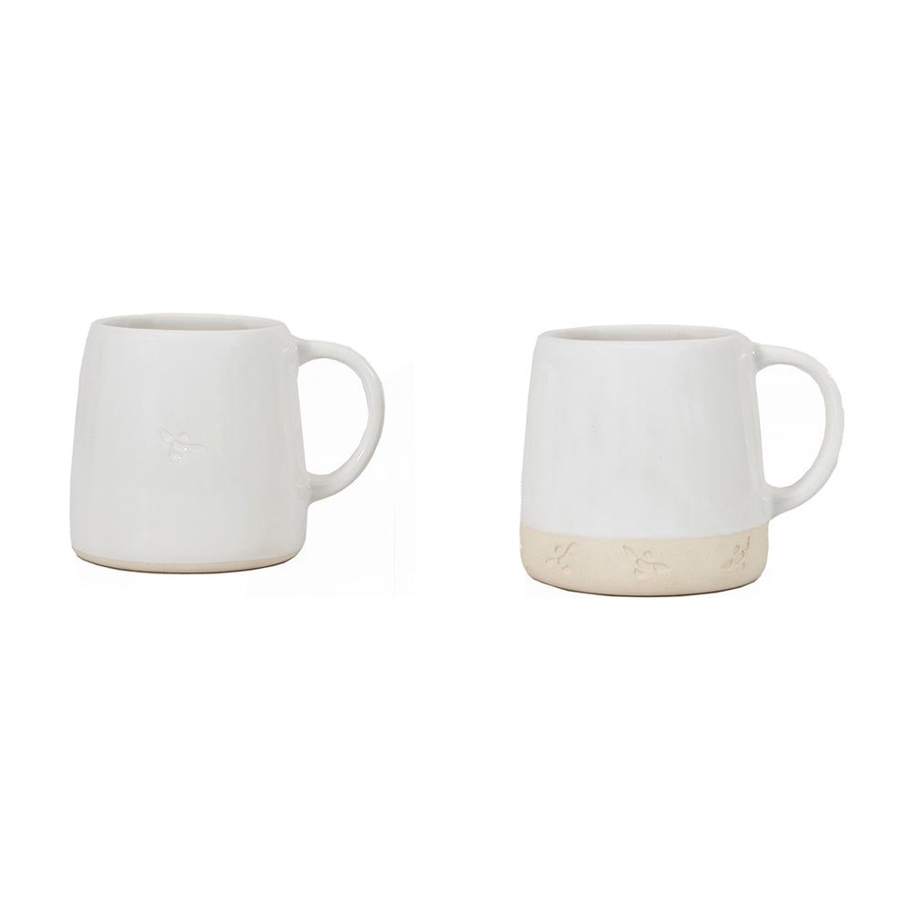 Product photograph of Gallery Interiors Set Of 4 Honey Bee Mugs In White from Olivia's