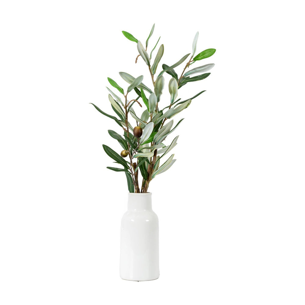 Gallery Interiors Vase With Faux Olive Tree Stems