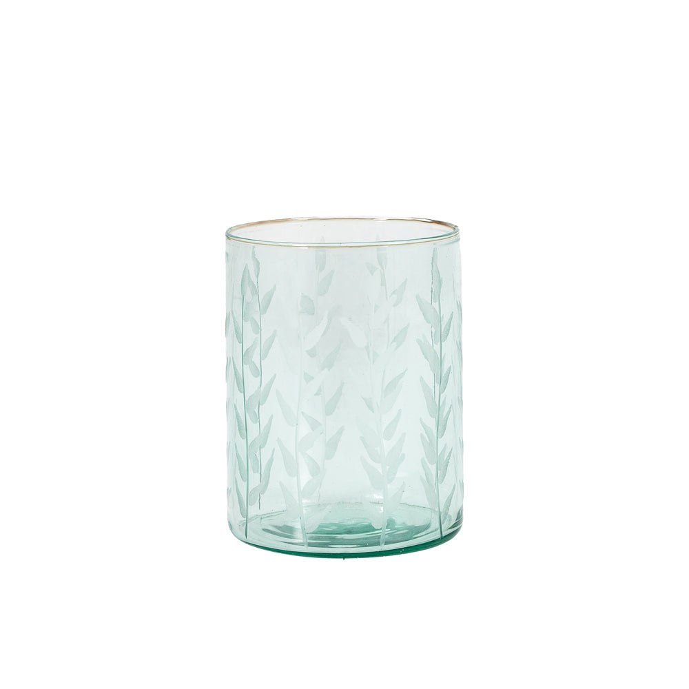 Gallery Interiors Lorlei Recycled Vase In Green Small