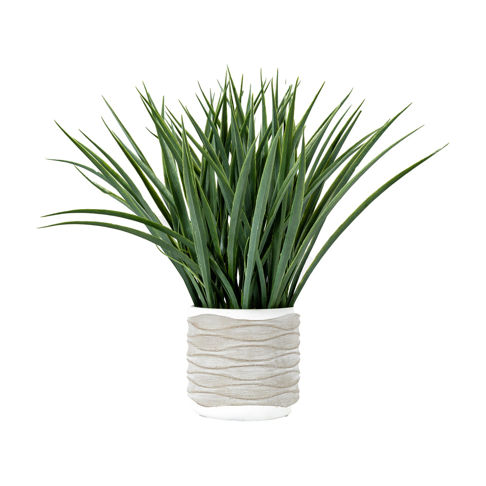 Product photograph of Gallery Interiors Set Of 2 Grass In Wavy Pot Medium from Olivia's.