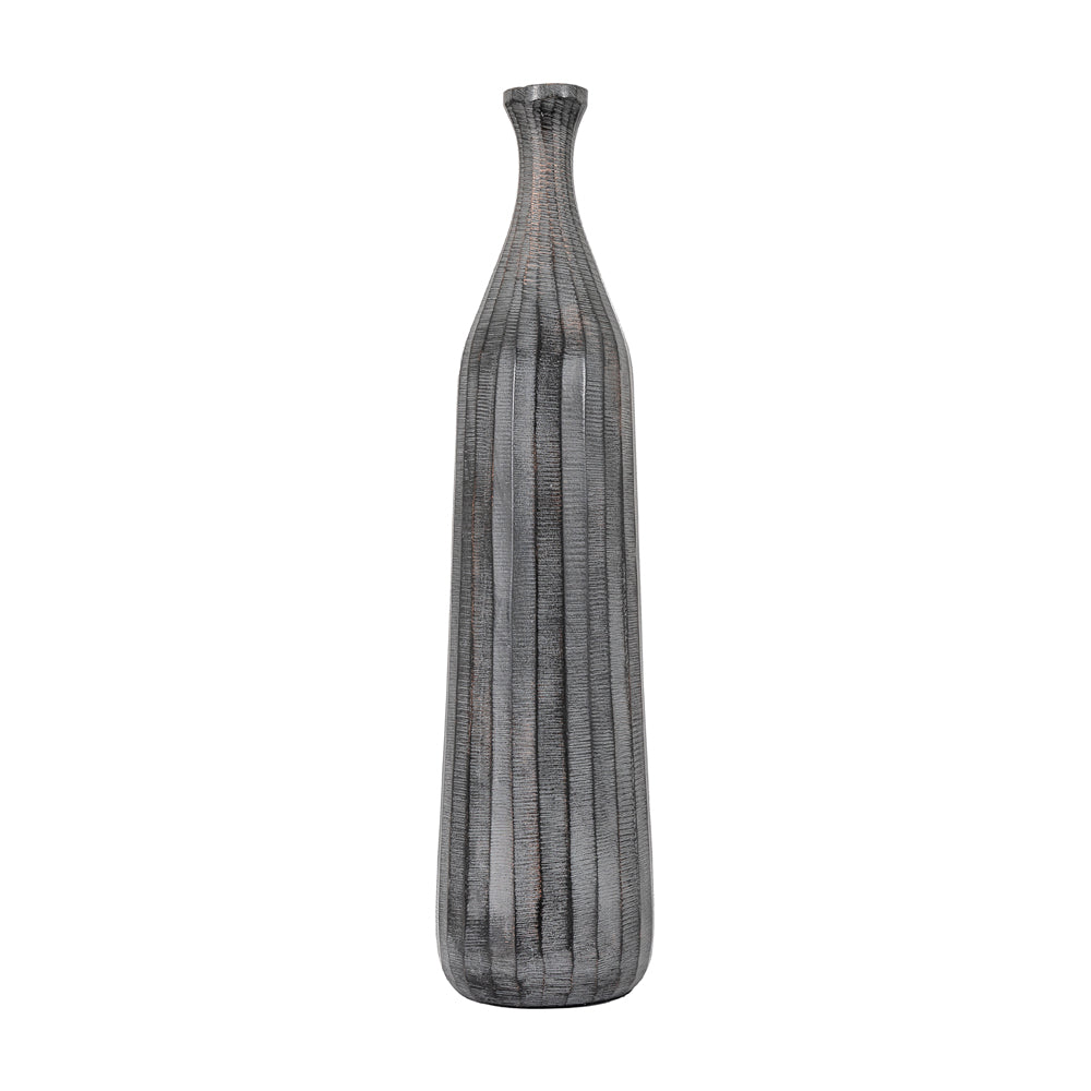 Gallery Interiors Sinead Bottle Vase In Antique Grey L Large