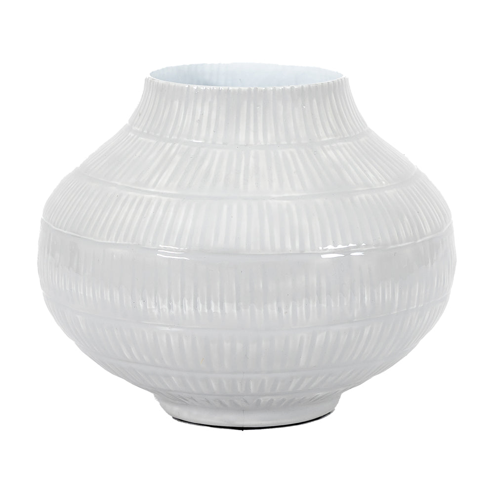 Gallery Interiors Emma Vase In Pale Grey Small