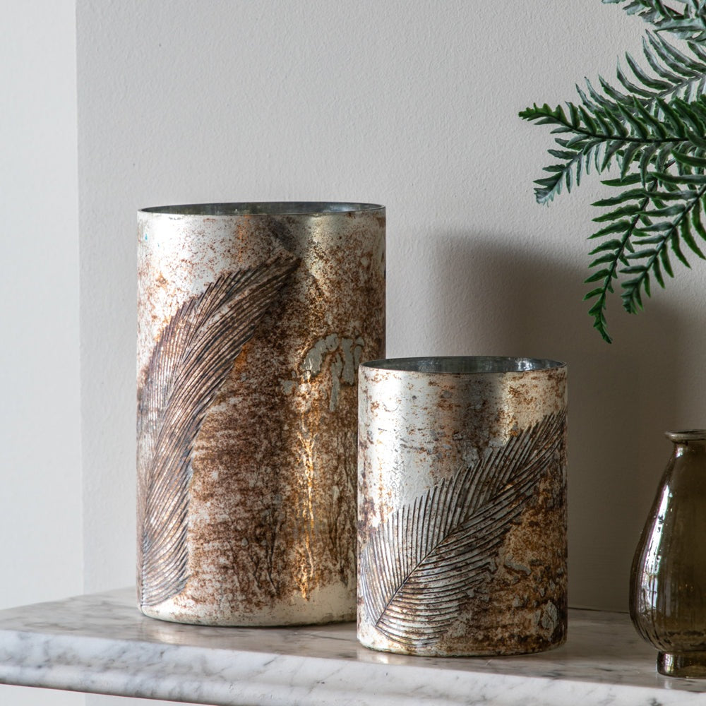Product photograph of Gallery Interiors Flume Hurricane In Antique Gold Large from Olivia's.