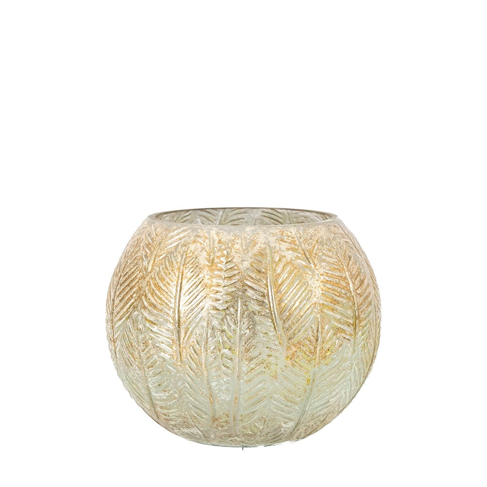 Product photograph of Gallery Interiors Hornet Tealight Holder In Antiqued Gold from Olivia's