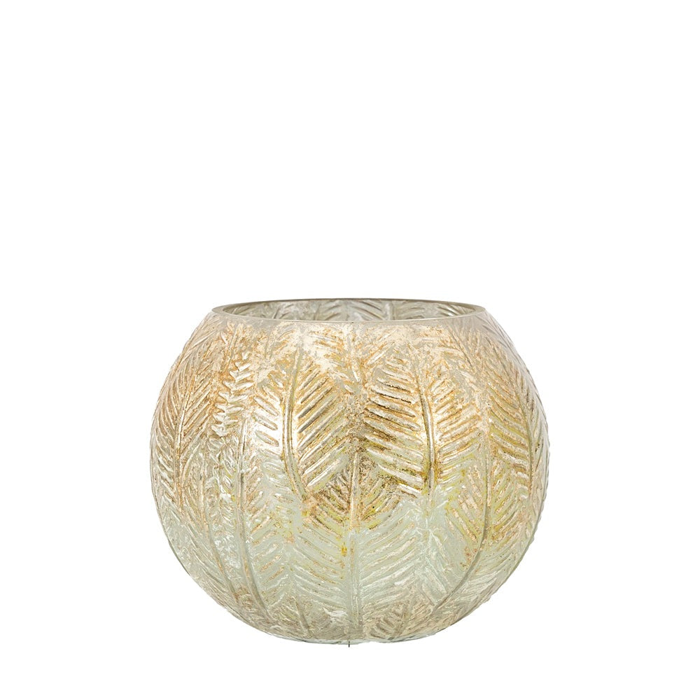 Product photograph of Gallery Interiors Hornet Tealight Holder In Antiqued Gold from Olivia's.