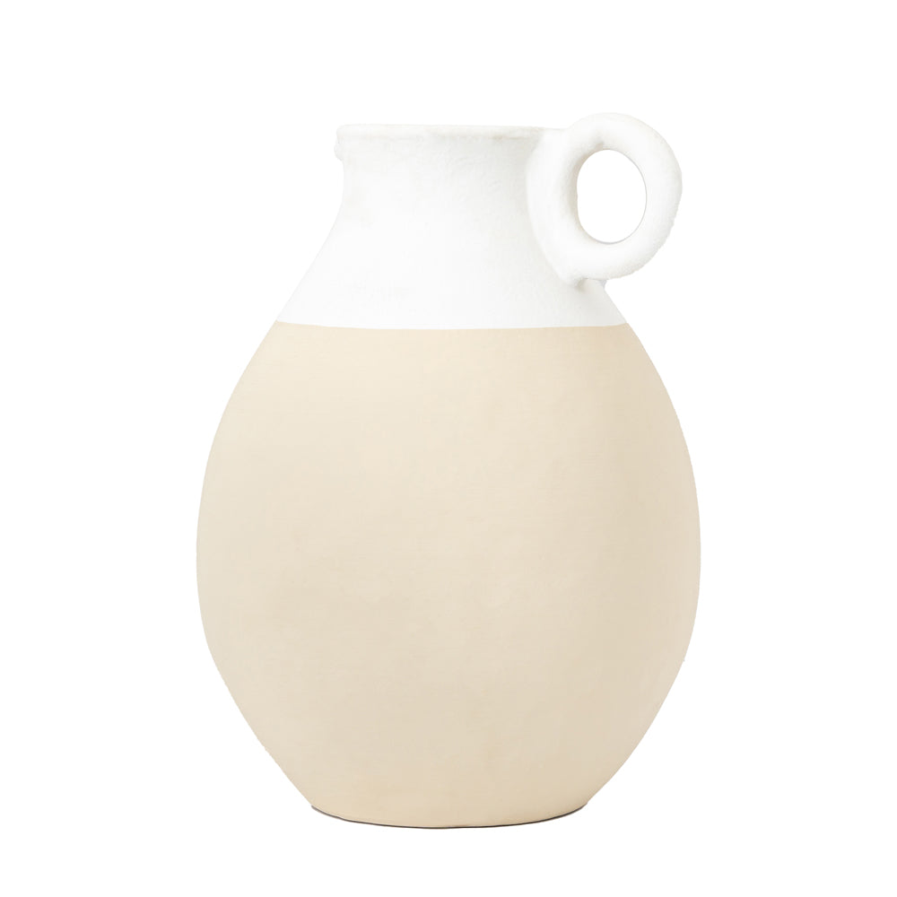 Product photograph of Gallery Interiors Timmos Pitcher Vase In Natural White Large from Olivia's.