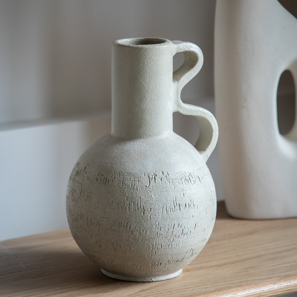 Product photograph of Gallery Interiors Samba Vase In Light Grey from Olivia's.