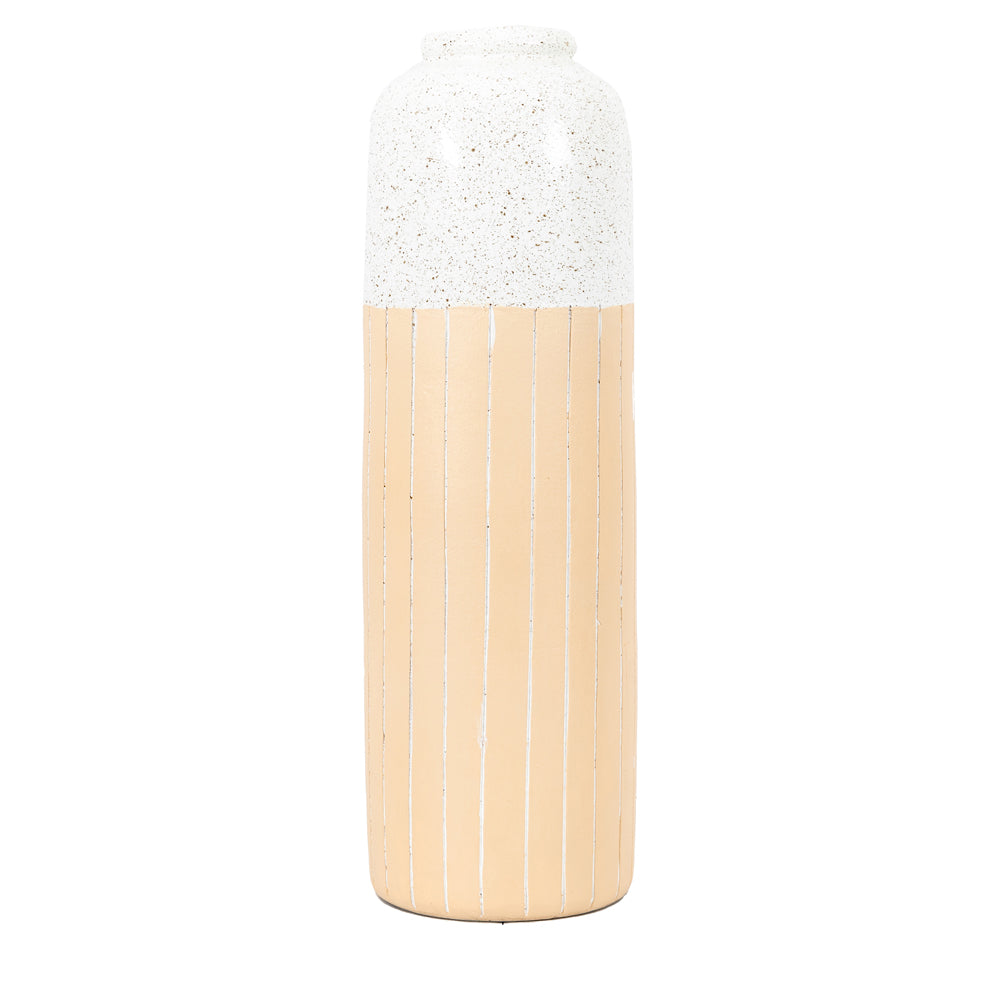 Product photograph of Gallery Interiors Plato Vase In White Natural Large from Olivia's.