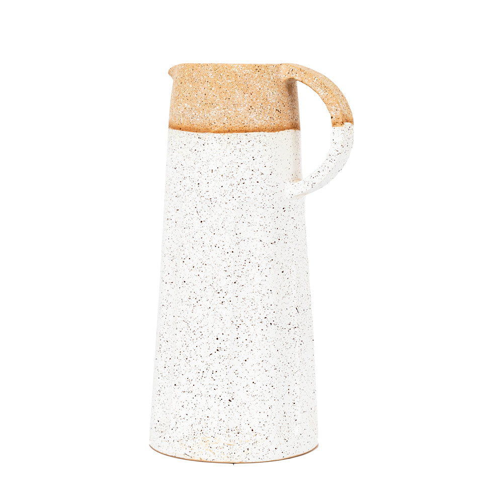 Product photograph of Gallery Interiors Fallow Pitcher Vase In White from Olivia's.