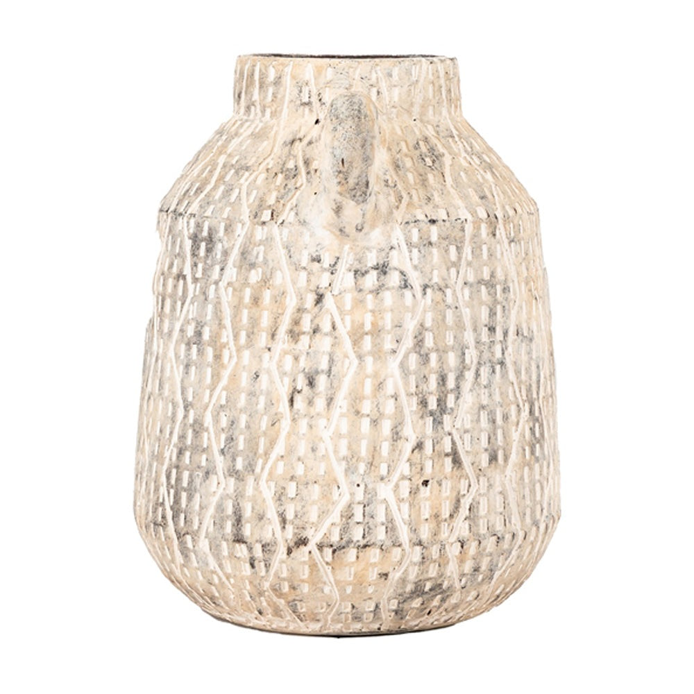 Product photograph of Gallery Interiors Ilar Vase In Earthy White Small from Olivia's.