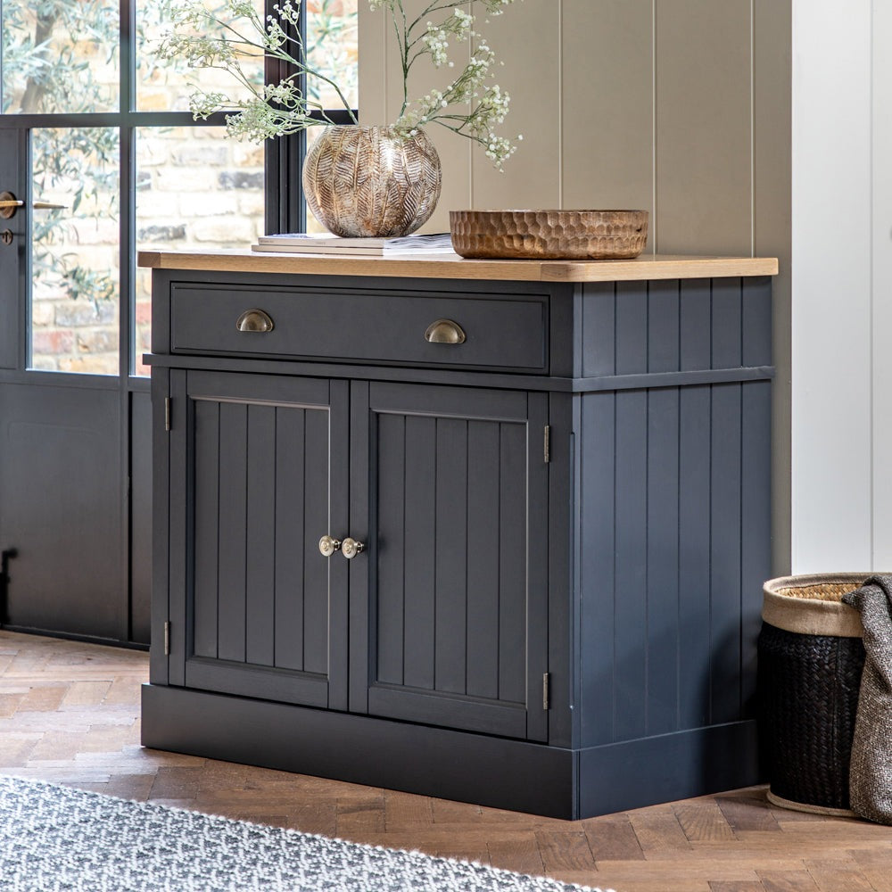 Product photograph of Gallery Interiors Sandon 2 Door Sideboard In Meteor from Olivia's.