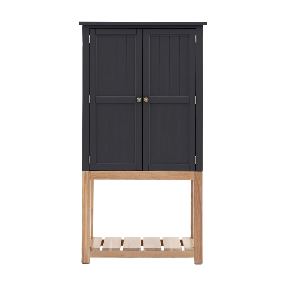 Product photograph of Gallery Interiors Sandon 2 Door Cupboard In Meteor from Olivia's