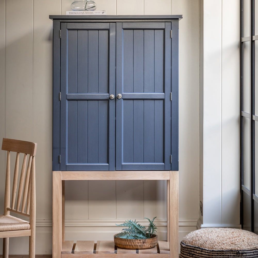 Product photograph of Gallery Interiors Sandon 2 Door Cupboard In Meteor from Olivia's.