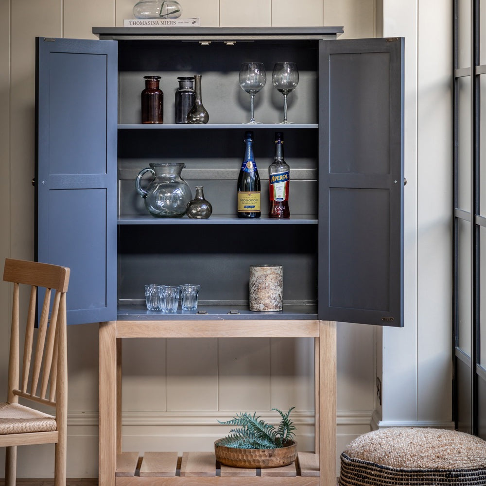 Product photograph of Gallery Interiors Sandon 2 Door Cupboard In Meteor from Olivia's.