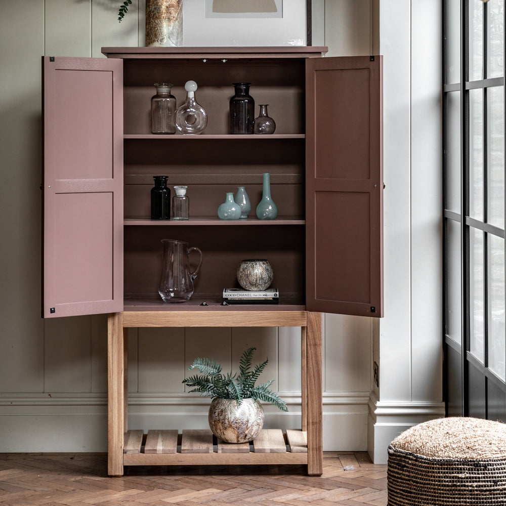 Product photograph of Gallery Interiors Sandon 2 Door Cupboard In Clay from Olivia's.