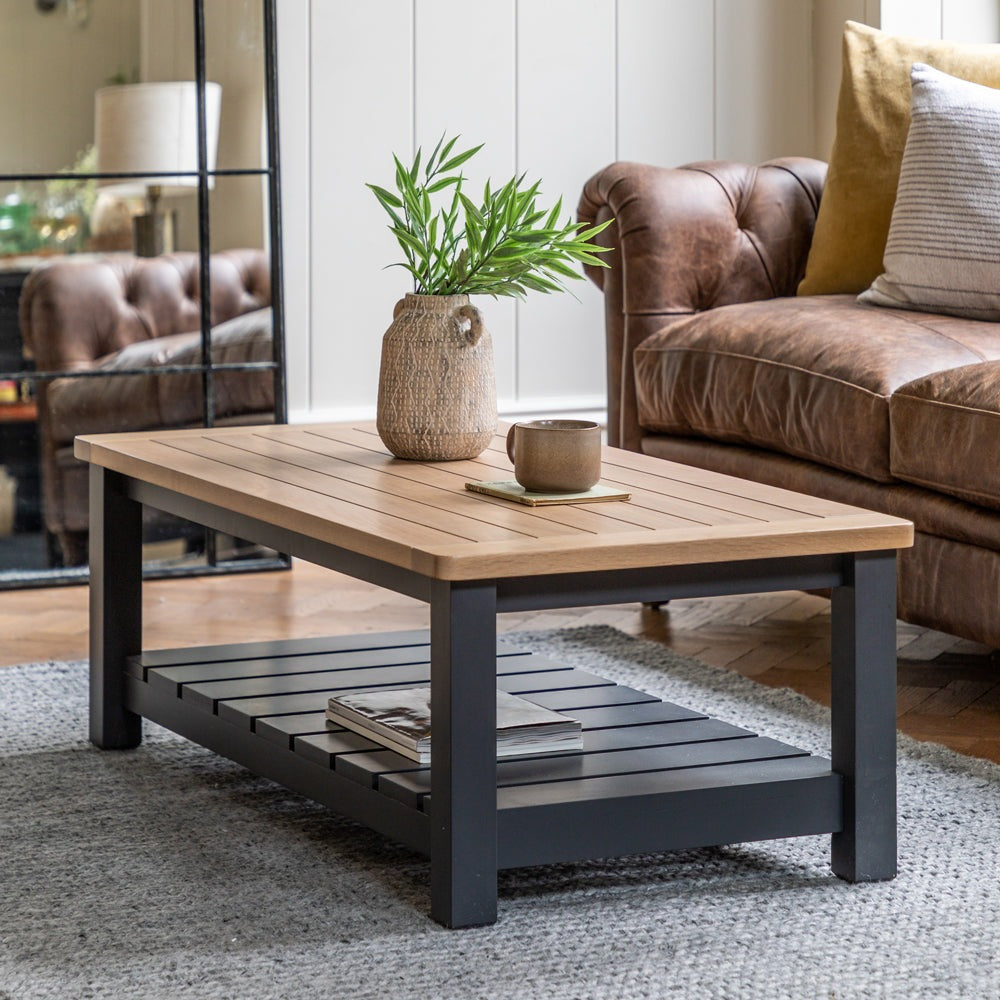 Product photograph of Gallery Interiors Sandon Coffee Table In Meteor from Olivia's.