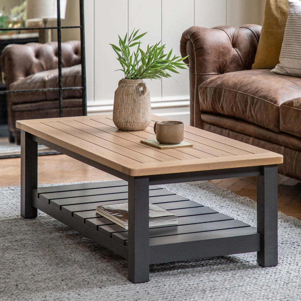 Product photograph of Gallery Interiors Sandon Coffee Table In Meteor from Olivia's.