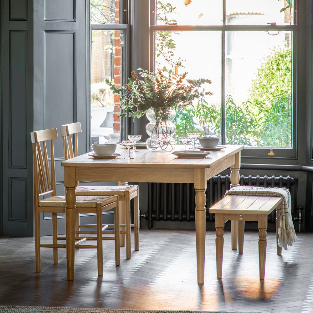 Product photograph of Gallery Interiors Ascot Extending Dining Table In Natural from Olivia's.