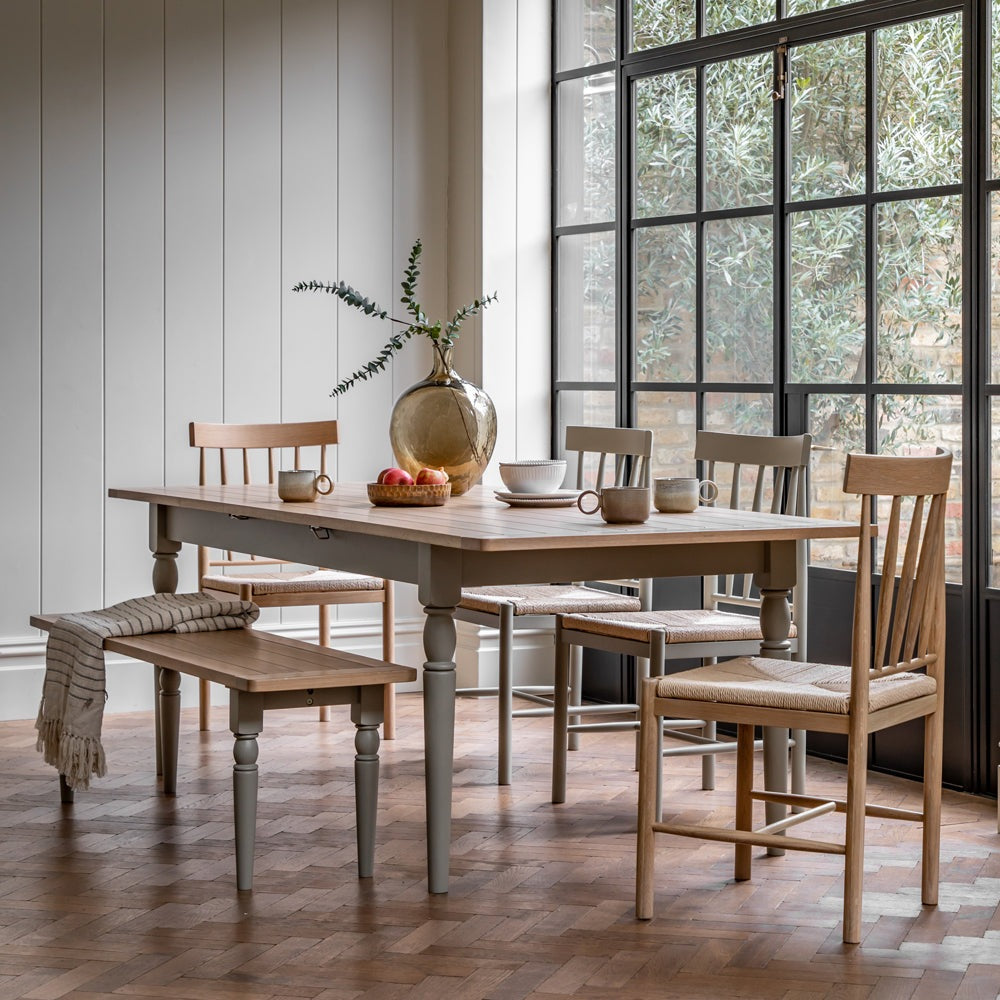 Gallery Interiors Ascot Extending Dining Table in Prairie