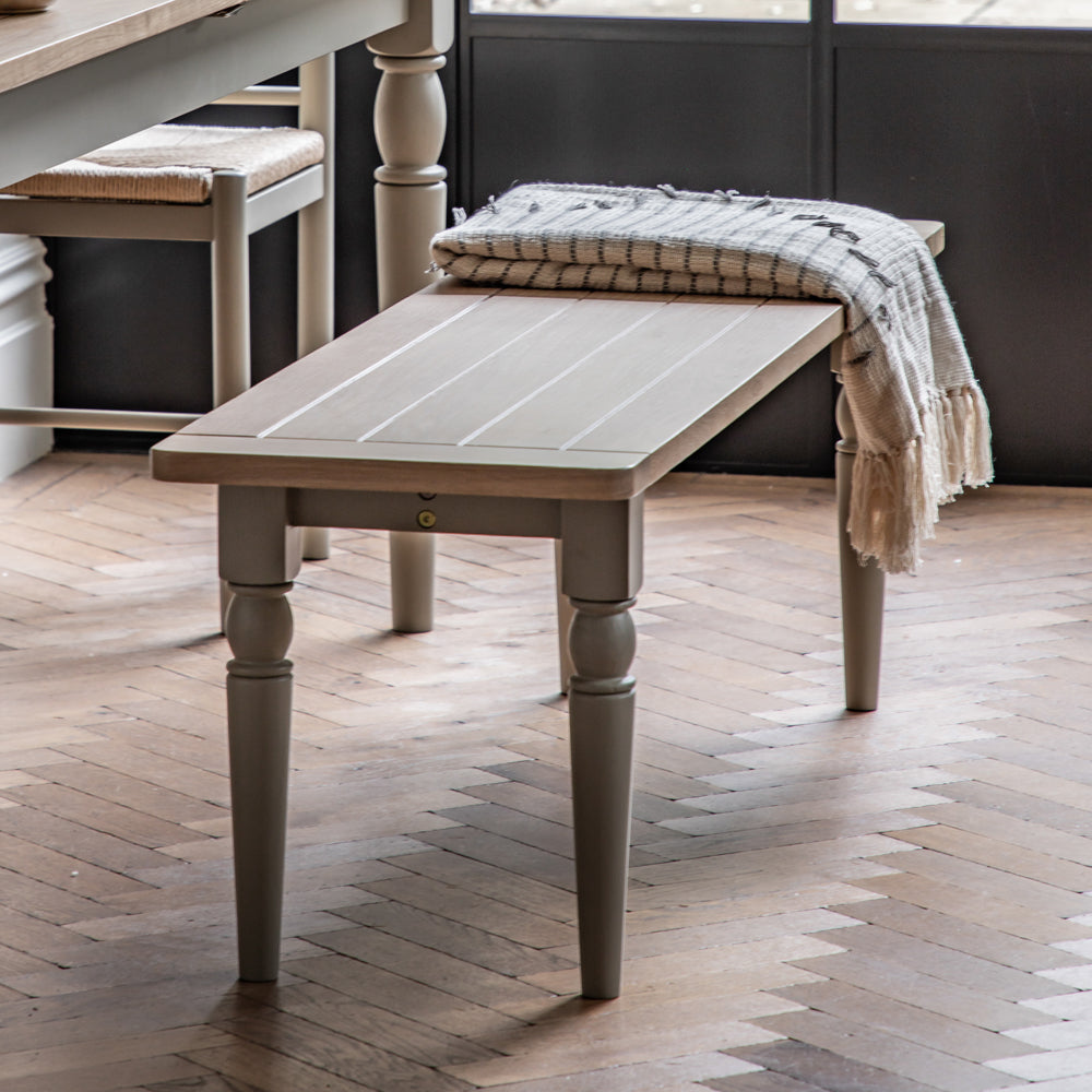 Product photograph of Gallery Interiors Ascot Dining Bench In Prairie from Olivia's.