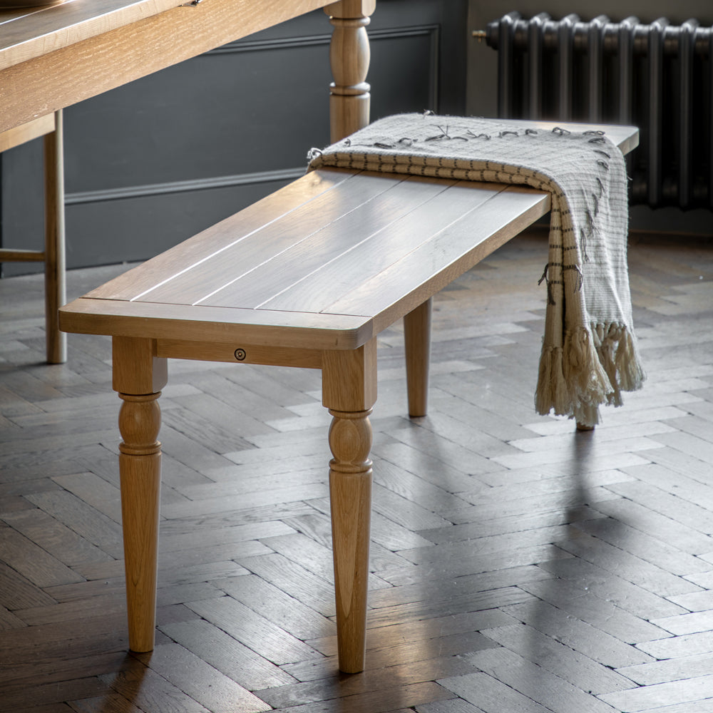 Product photograph of Gallery Interiors Ascot Dining Bench In Natural from Olivia's.