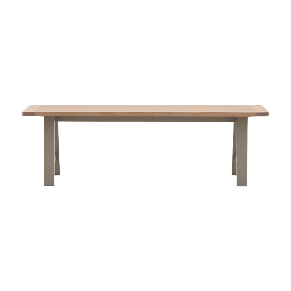 Gallery Interiors Ascot Trestle Bench in Prairie