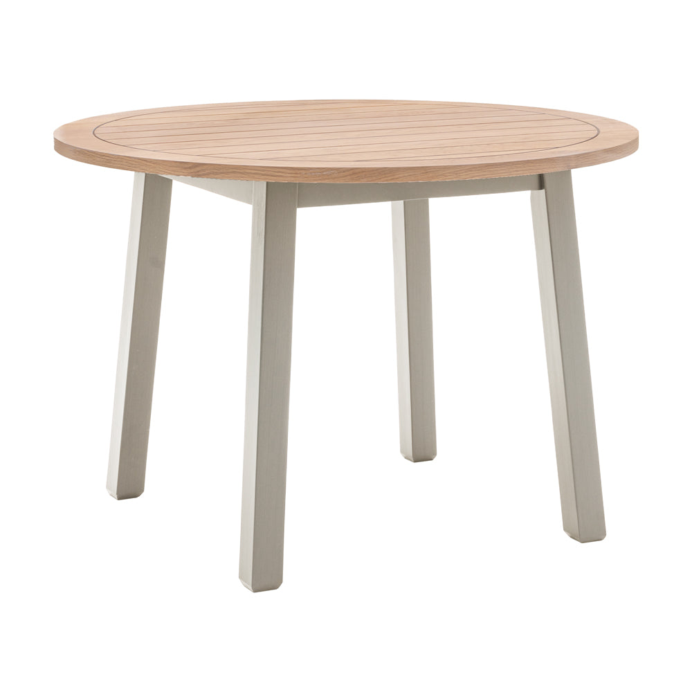 Product photograph of Gallery Interiors Sandon Round Dining Table In Prairie from Olivia's.