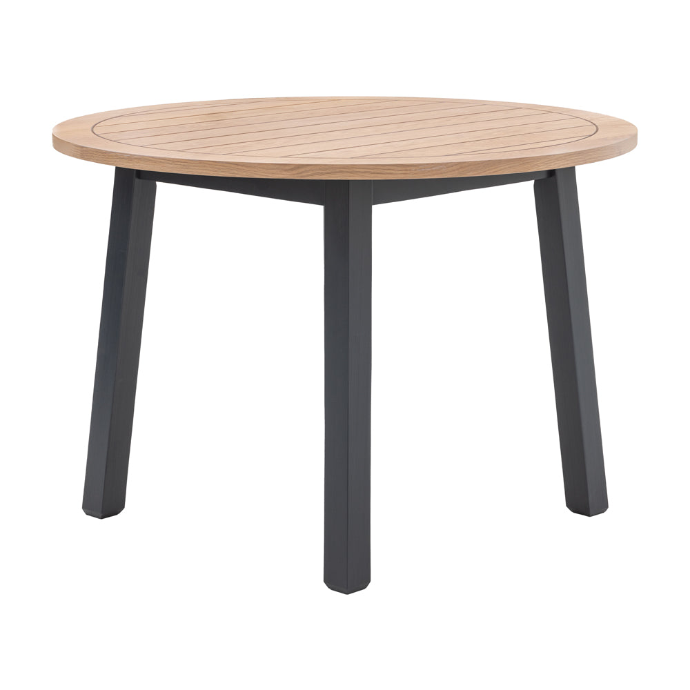 Product photograph of Gallery Interiors Sandon Round Dining Table In Meteor from Olivia's.