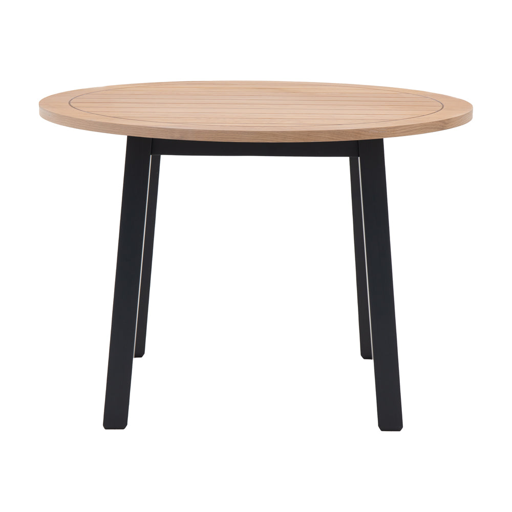 Product photograph of Gallery Interiors Sandon Round Dining Table In Meteor from Olivia's.