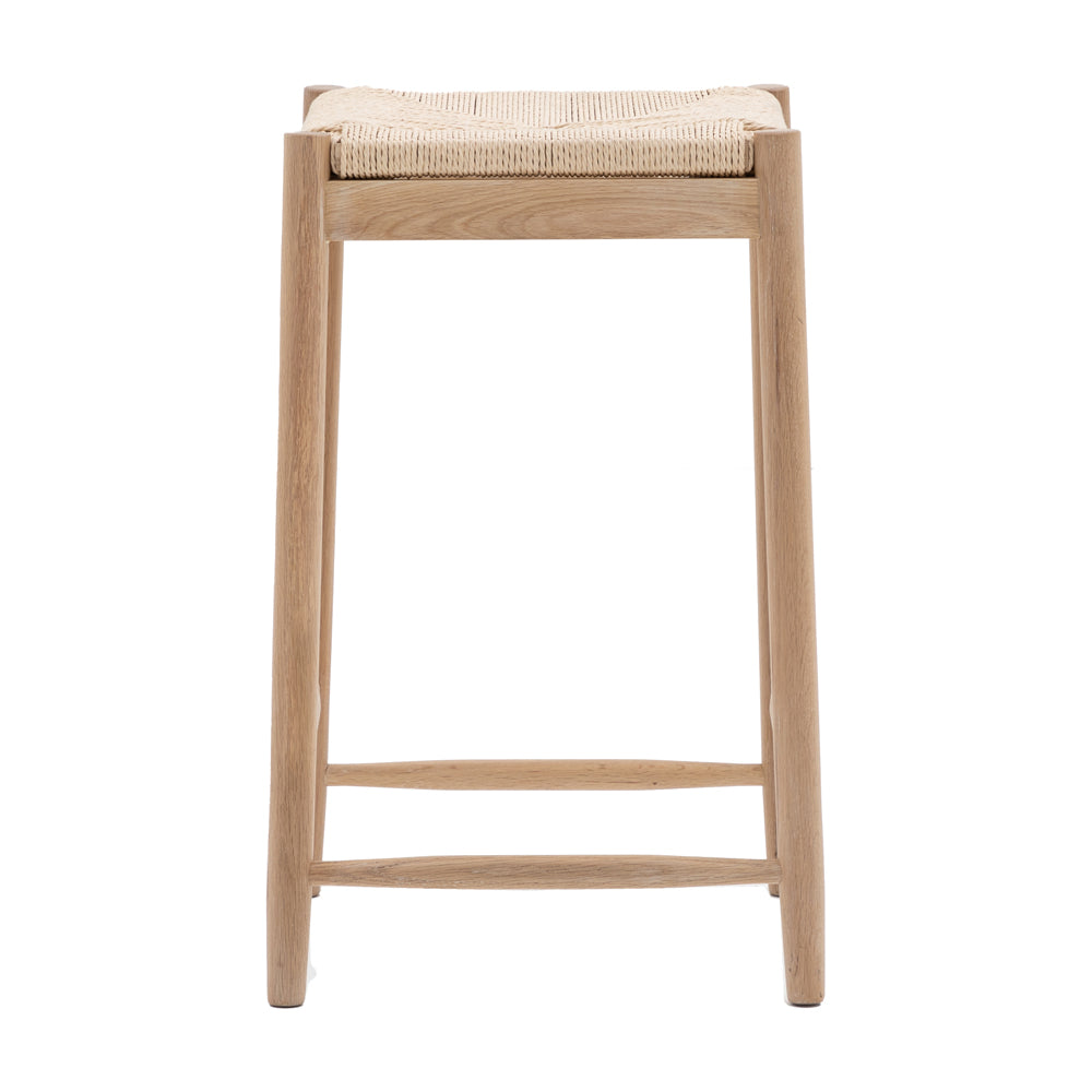 Product photograph of Gallery Interiors Sandon Rope Stool In Natural from Olivia's