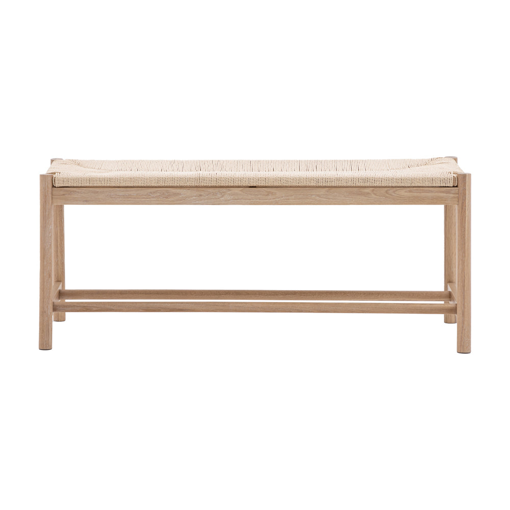 Product photograph of Gallery Interiors Sandon Rope Bench In Natural from Olivia's