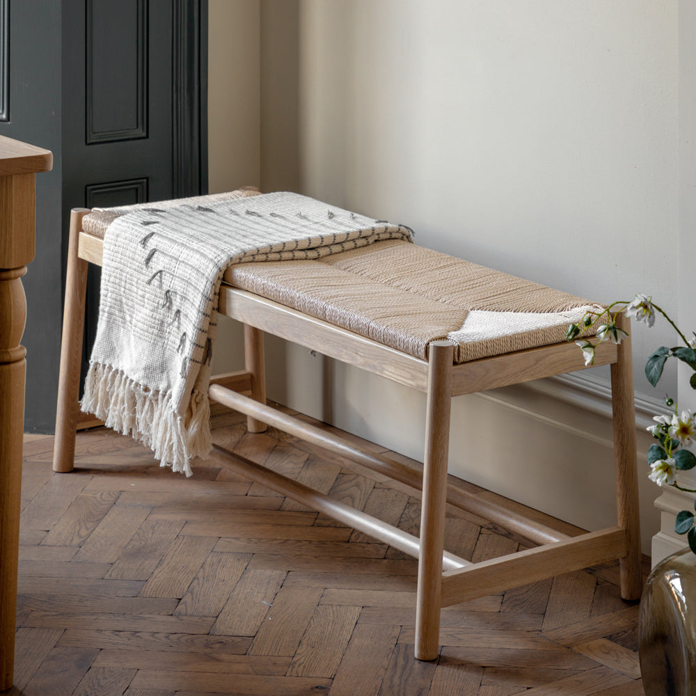 Product photograph of Gallery Interiors Sandon Rope Bench In Natural from Olivia's.