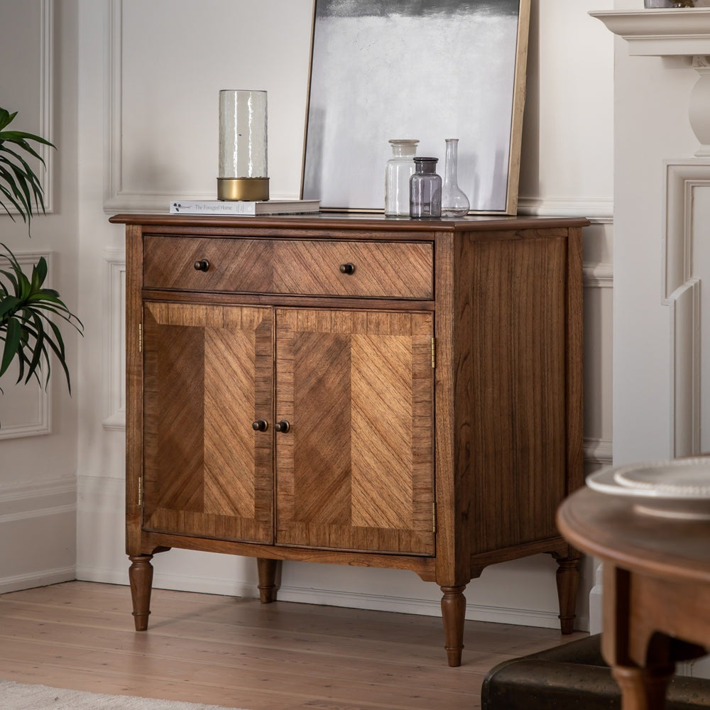 Product photograph of Gallery Interiors Highgate 2 Door 1 Drawer Sideboard In Natural Wood from Olivia's.