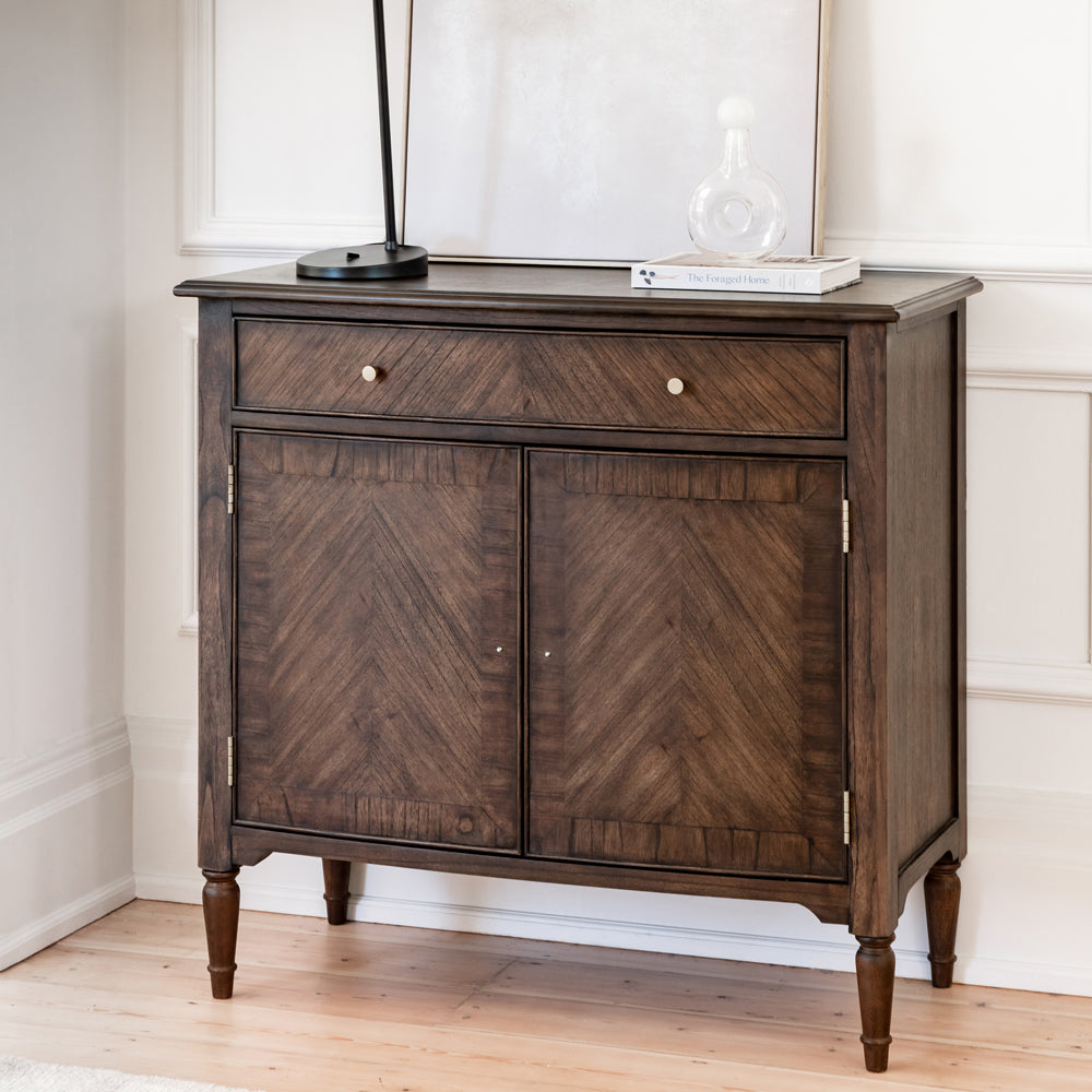 Product photograph of Gallery Interiors Highgate 2 Door 1 Drawer Sideboard In Natural Wood from Olivia's.