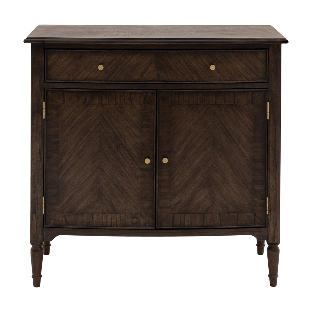 Product photograph of Gallery Interiors Melody 2 Door 1 Drawer Sideboard In Brown from Olivia's