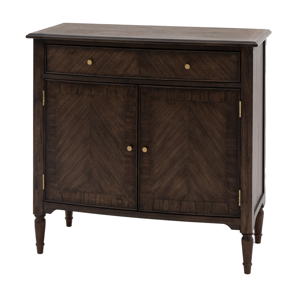 Product photograph of Gallery Interiors Melody 2 Door 1 Drawer Sideboard In Brown from Olivia's.