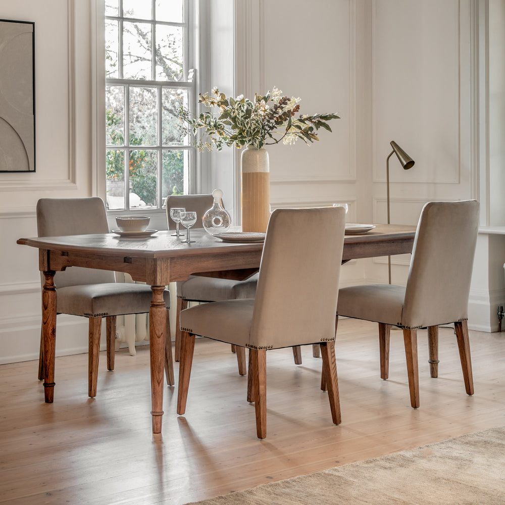 Product photograph of Gallery Interiors Highgate Ext Dining Table In Natural Wood from Olivia's.