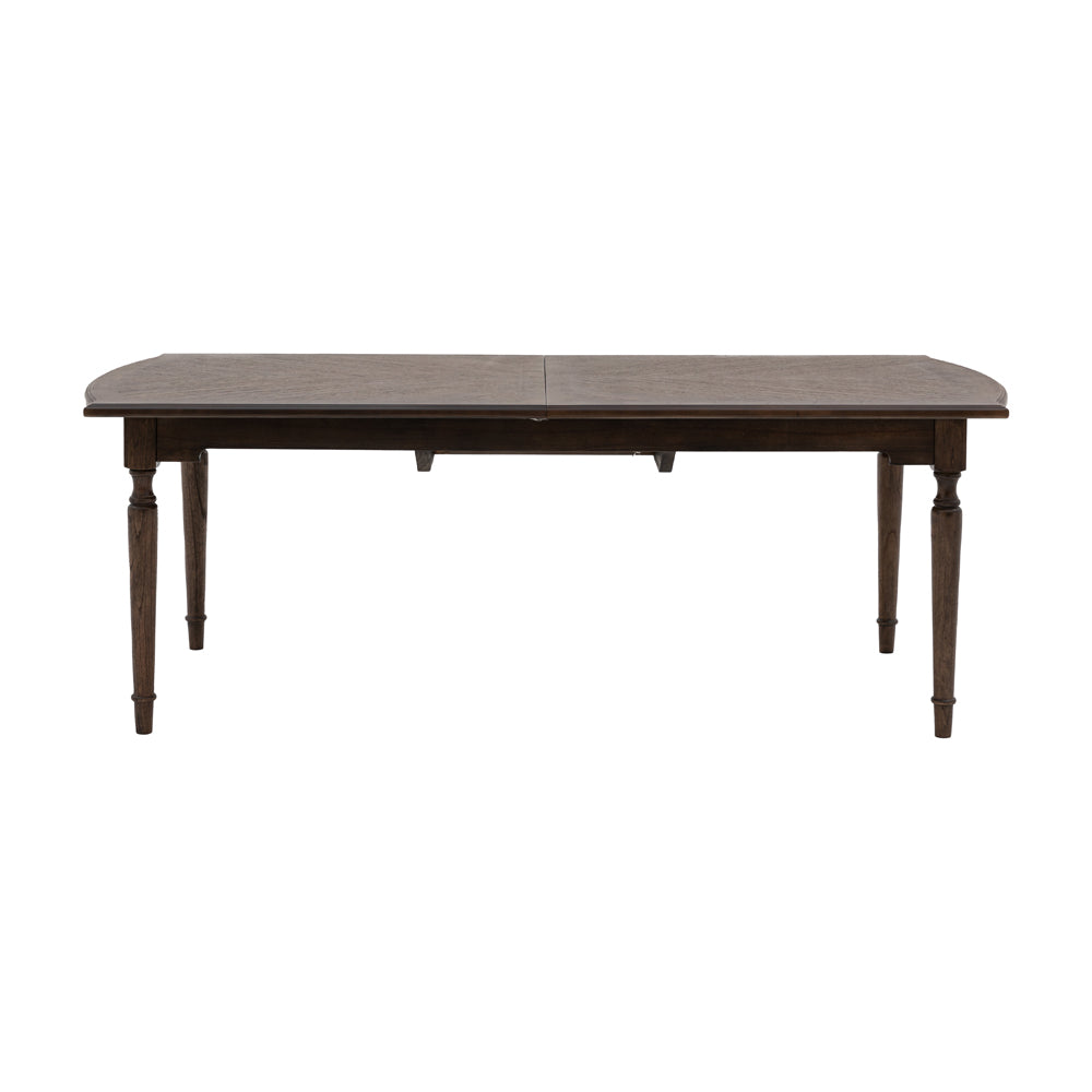 Product photograph of Gallery Interiors Melody Extending Dining Table In Brown from Olivia's