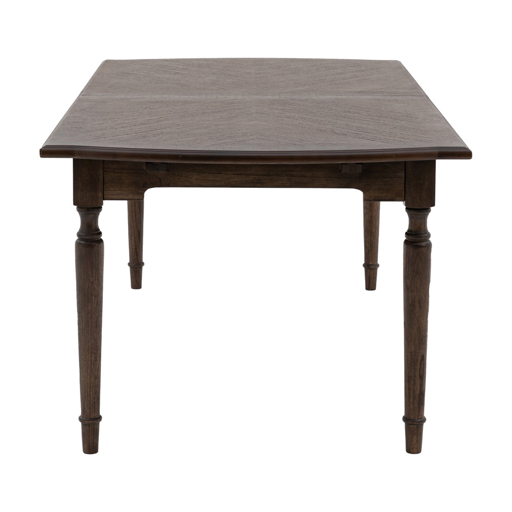 Product photograph of Gallery Interiors Melody Extending Dining Table In Brown from Olivia's.